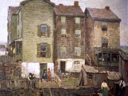 Three Houses by Robert Spencer - Hand-Painted Oil Painting on Canvas Supply