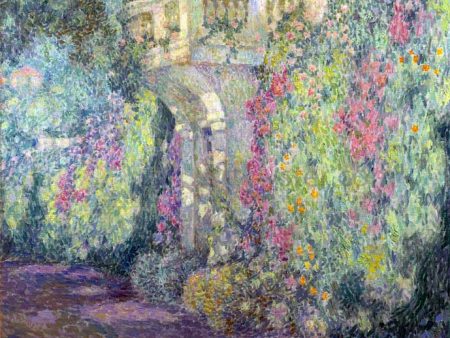 A Balustrade by Henri Le Sidaner - Hand-Painted Oil Painting on Canvas Discount