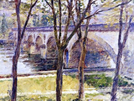 A Bridge near Giverny by Theodore Robinson - Hand-Painted Oil Painting on Canvas Online now