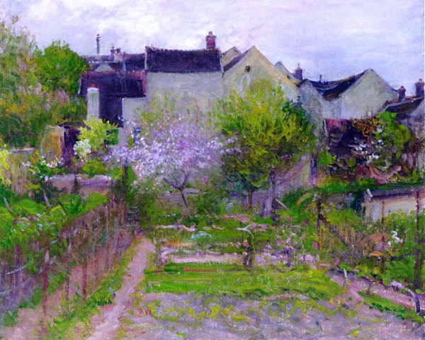 Grez-sur-Loing by Robert Vonnoh - Hand-Painted Oil Painting on Canvas For Sale