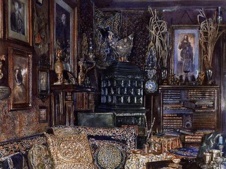 The Office of Count Lanckoronski, Vienna by Rudolf Von Alt - Hand-Painted Oil Painting on Canvas Online Sale