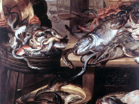 The Fishmonger by Frans Snyders - Hand-Painted Oil Painting on Canvas For Cheap