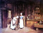 Two Milkmaids by Franck Antoine Bail - Hand-Painted Oil Painting on Canvas Cheap