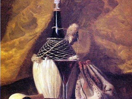 Still Life with Pipe and Bottle by George Thompson Hobbs - Hand-Painted Oil Painting on Canvas Sale