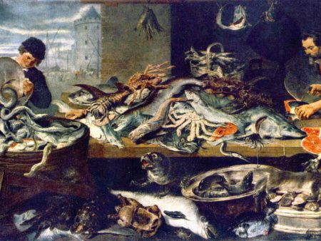 Fish Shop by Frans Snyders - Hand-Painted Oil Painting on Canvas Hot on Sale