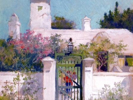 The Green Gate, Bermuda by Ross Turner - Hand-Painted Oil Painting on Canvas Online