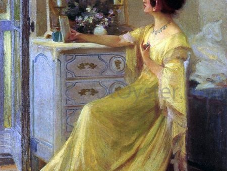 Bessie Potter Vonnoh at Her Dressing Table by Robert Vonnoh - Hand-Painted Oil Painting on Canvas Sale