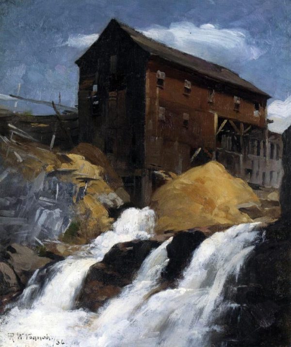 The Mill by Robert Vonnoh - Hand-Painted Oil Painting on Canvas Hot on Sale