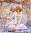 Reflections by Robert Lewis Reid - Hand-Painted Oil Painting on Canvas Hot on Sale