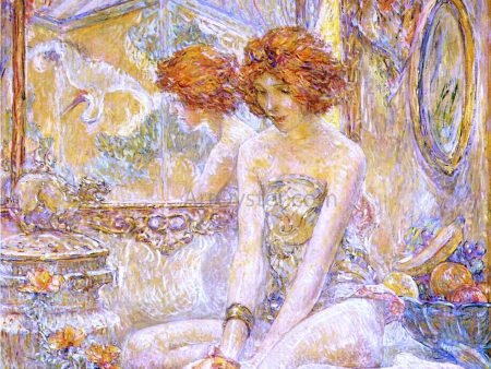 Reflections by Robert Lewis Reid - Hand-Painted Oil Painting on Canvas Hot on Sale