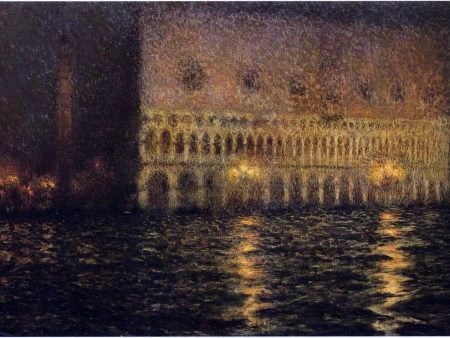 The Ducal Palace by Henri Le Sidaner - Hand-Painted Oil Painting on Canvas For Cheap