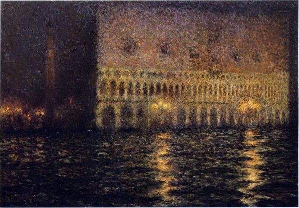 The Ducal Palace by Henri Le Sidaner - Hand-Painted Oil Painting on Canvas For Cheap