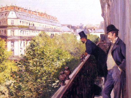 A Balcony by Gustave Caillebotte - Hand-Painted Oil Painting on Canvas Online Hot Sale