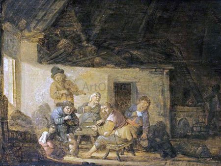 A Barn Interior by Pieter Symonsz Potter - Hand-Painted Oil Painting on Canvas Supply