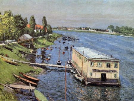 A Boathouse in Argenteuil by Gustave Caillebotte - Hand-Painted Oil Painting on Canvas Fashion