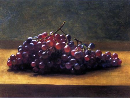 Grapes on a Tabletop by George Henry Hall - Hand-Painted Oil Painting on Canvas Discount