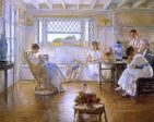 My Family by Edmund Tarbell - Hand-Painted Oil Painting on Canvas For Cheap