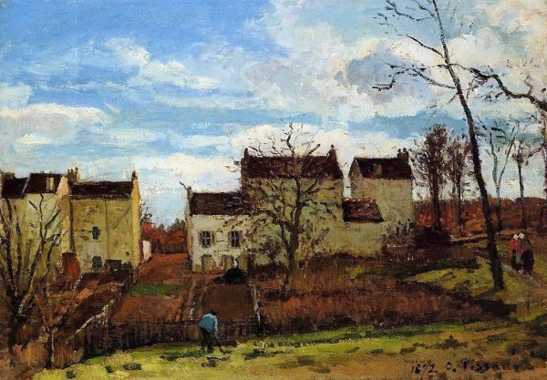 Spring at Pontoise by Camille Pissarro - Hand-Painted Oil Painting on Canvas For Discount