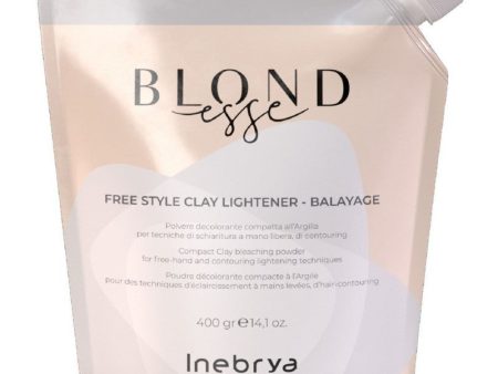 Milteliai plaukų šviesinimui Inebrya Blondesse Bleaching Free Style Balayage Compact Clay ICE26151 skirti  Balayage  plaukų dažymo technikai, 400 g Online now