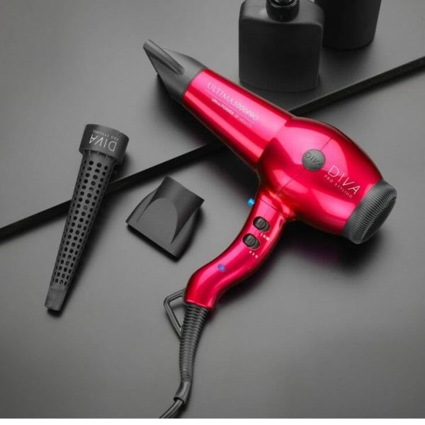 DIVA PRO STYLING Ultima 5000 Pro Red Plaukų džiovintuvas +dovana staigmena Hot on Sale