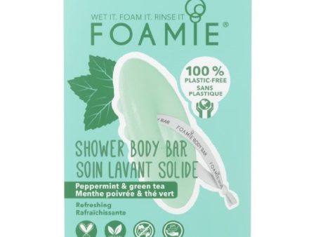 Kietasis kūno prausiklis Foamie 2 in 1 Body Bar Mint To Be Fresh FMBBMF1001, drėkinantis, su pipirmėčių aliejumi ir žaliąja arbata Discount