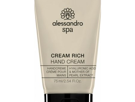 Alessandro CREAM RICH intensyviai drėkinamasis rankų kremas su hialurono rūgštimi 75ml Online Hot Sale